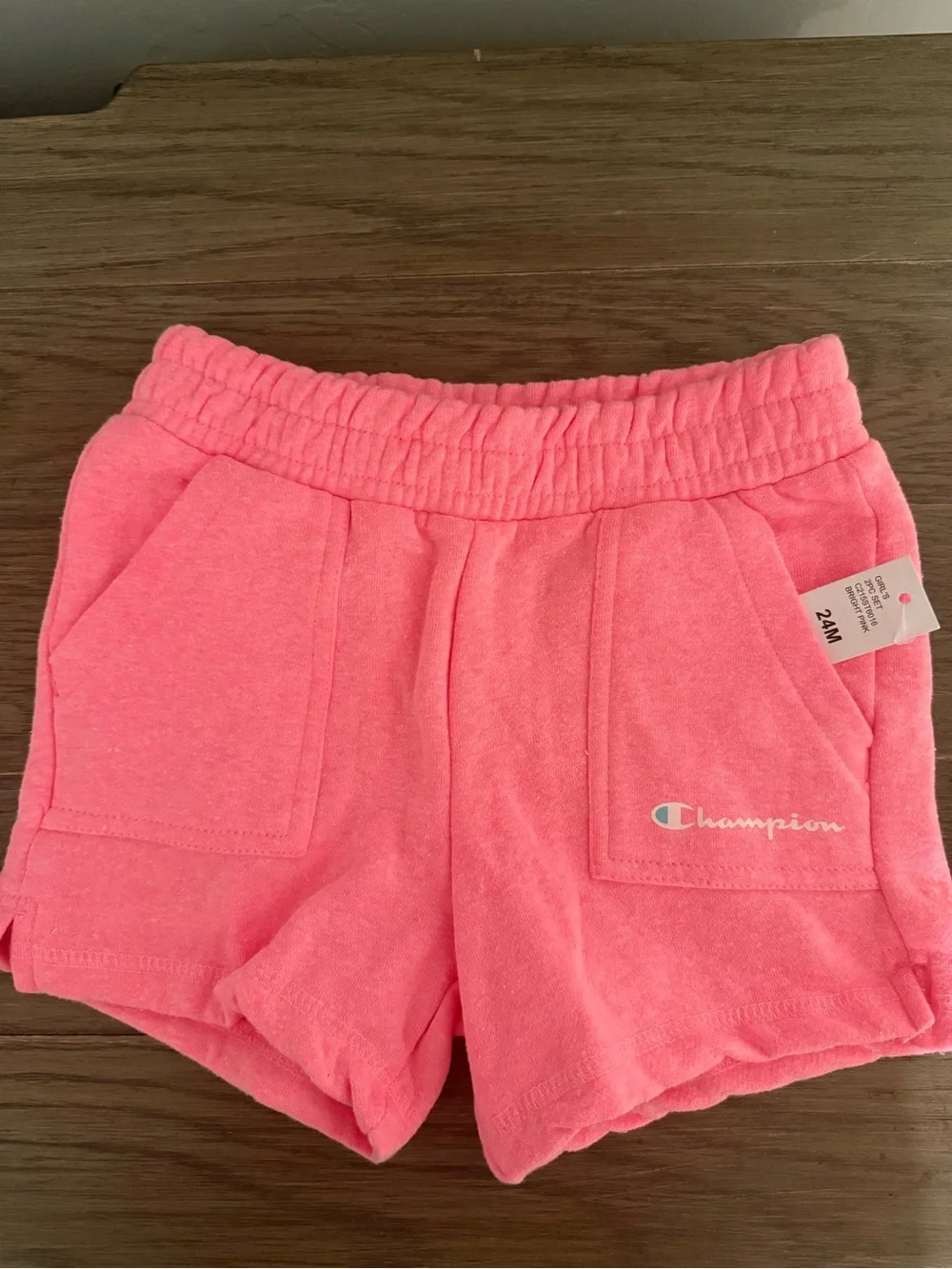 Champion Pink Terry Pull-On Girls Shorts
